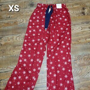 Primark Cotton Pajama Bottoms Pants Lounge Sleepwear Red XS NWT